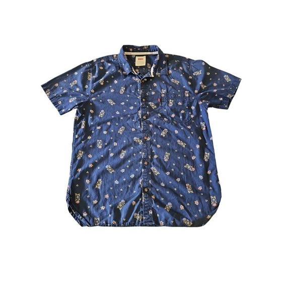 Levi's Tops - Levi's Floral Button Up Short Sleeve Shirt Women's Sz Large